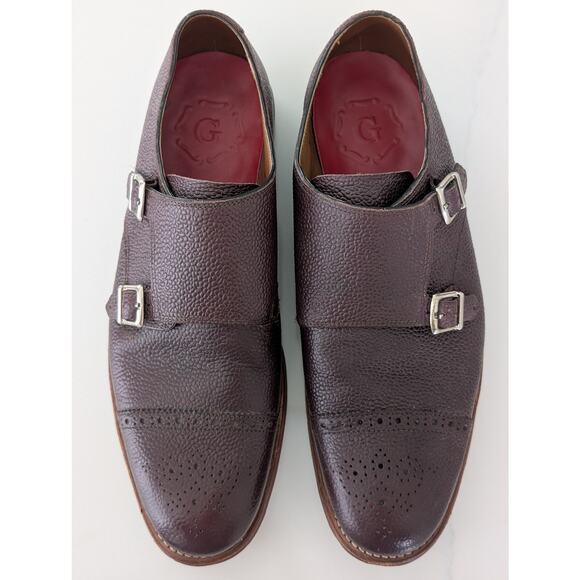 Men’s Grenson Double Monk Top Grain Leather Dress Shoes UK 8 US 9 Handmade - Picture 6 of 13